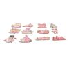 36pcs Xmas Hanging Wooden Ornaments Santa Snowman Xmas Tree Decorations Pendants Tags with Rope for