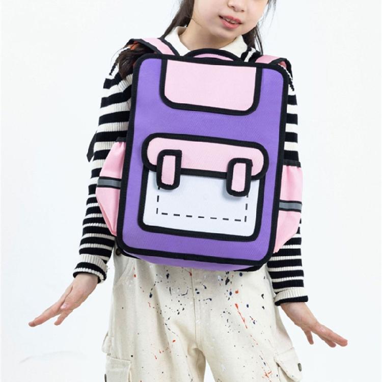 Creative Cartoon 3D Backpack for Children Anime Style Daypack Casual Book Bags for School and Short Travels