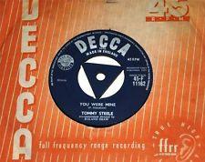 

7inch Record TOMMY STEELE - You Were Mine 45F11162 Decca 1959 UK Rock Used