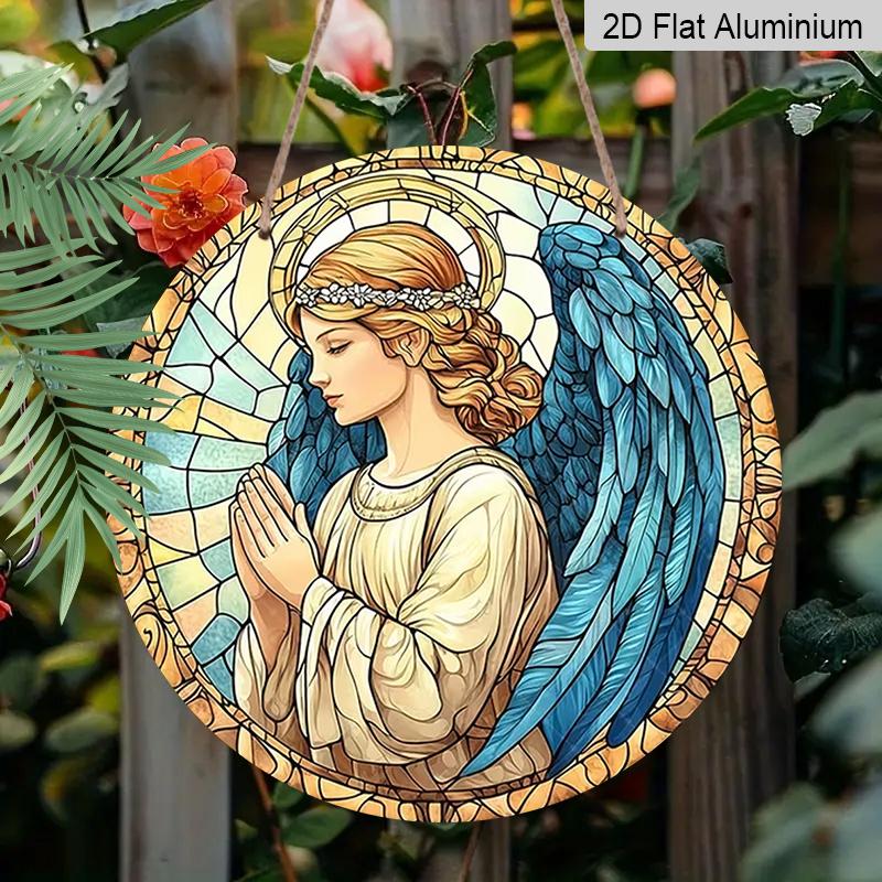 

2D Flat Aluminum Wall Art with A Girl Theme 7.87 Inches X 7.87 Inches Perfect for Gardens, Farmhouses, Bars, Cafes, Parties, Front Doors, Porches 1pc
