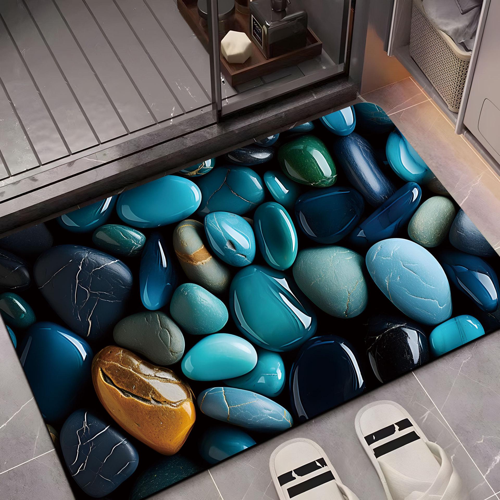 

Коврик для ванной комнаты с цветной галькой и диатомовой грязью 30*40cm Small Drainage Mat