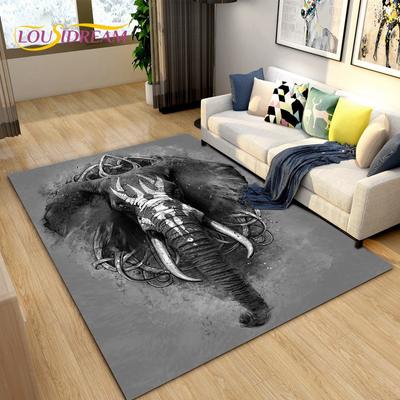 Tapete grande da série Elephant Ganesha, tapete para sala de estar, quarto, sofá, capacho, decoração, crianças brincam, tapete antiderrapante