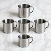 5pcs Stainless Steel Water Mug For Unbreakable Lightweight Camping Picnic Travel Milk Cup Drinking Container
