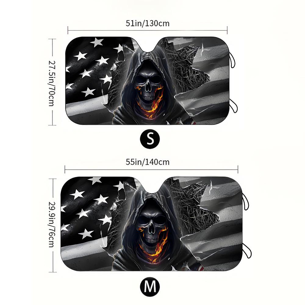 Universal Front Windshield Aluminum Foil Sunshade - Easy Installation & Storage