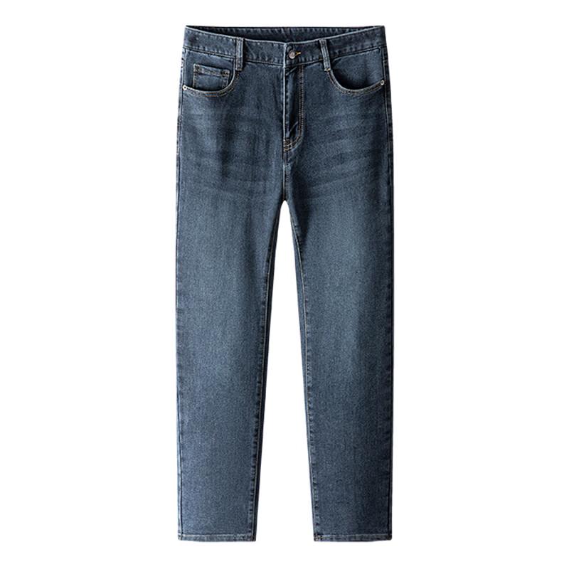 MONTAGUT Men's Washed Casual Straight-Fit Jeans