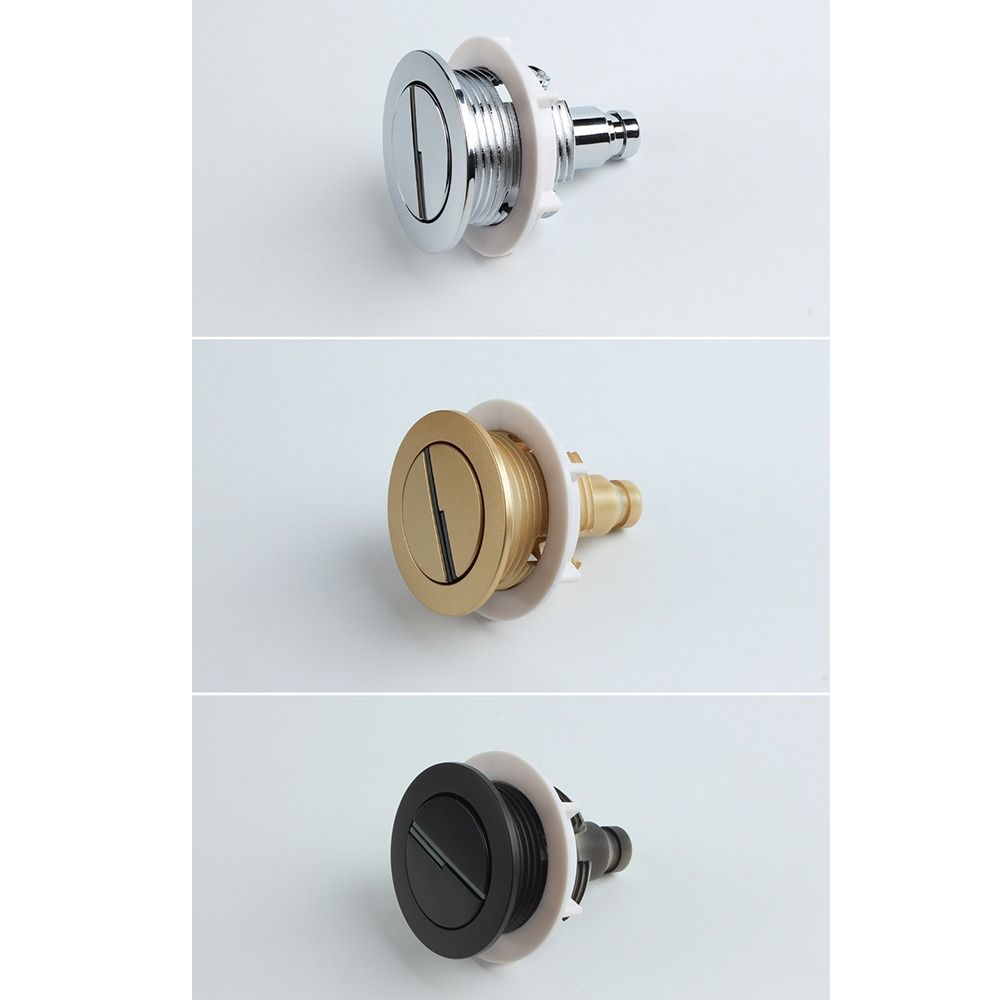 Round Shape Toilet Push Button Chrome Plating Water Tank Push Button Fits 38mm Cover Hole