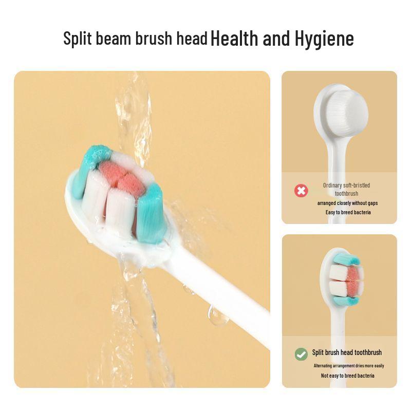 Children's Cartoon Dinosaur Toothbrush, Ages 3-12, with Cute Non-slip Handle & Soft Bristles for Gentle Oral Care