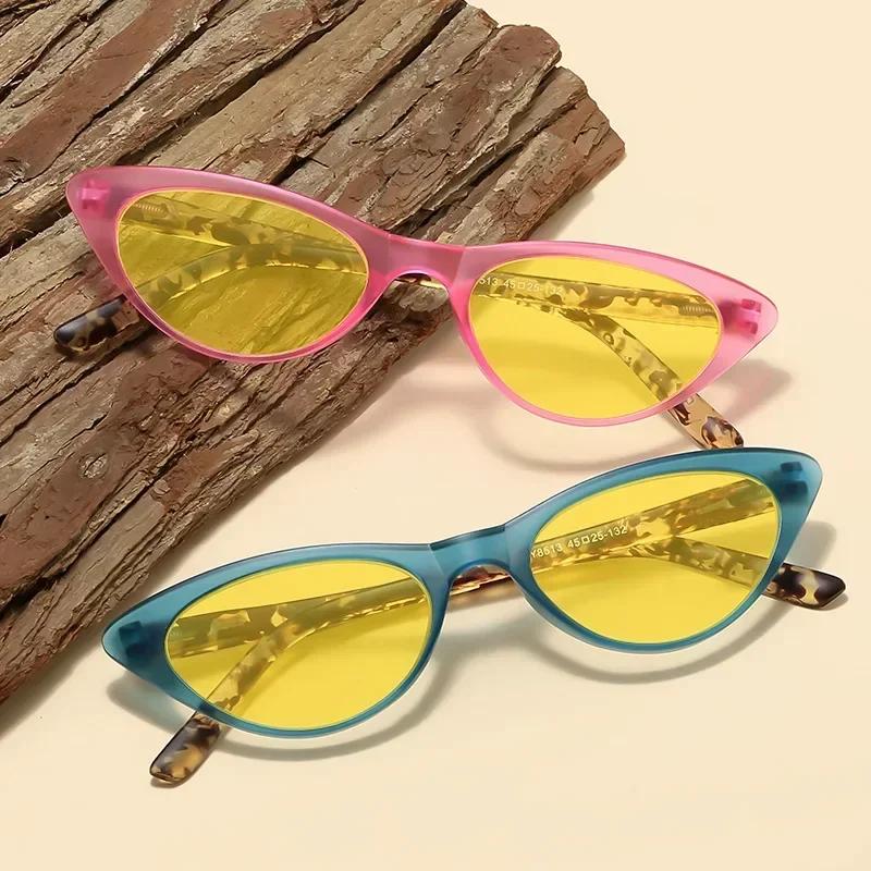 Unisex Retro Cat Eye Night Vision Sunglasses Anti Blue Light Glasses for Outdoor Driving Riding Fashion Eyewear