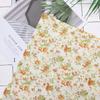 7Pcs Floral Cotton Cotton Fabric Squares Yellow 25*25cm Sewing Fabric Pack Quilt Fabric Bundle For Sewing