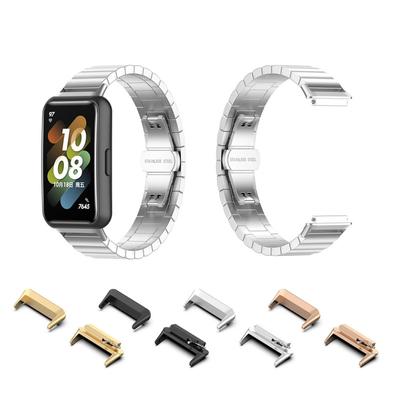Conector metalic 2 buc compatibil cu Adaptor curea din oțel inoxidabil Huawei Band 7 fără bară cu arc
