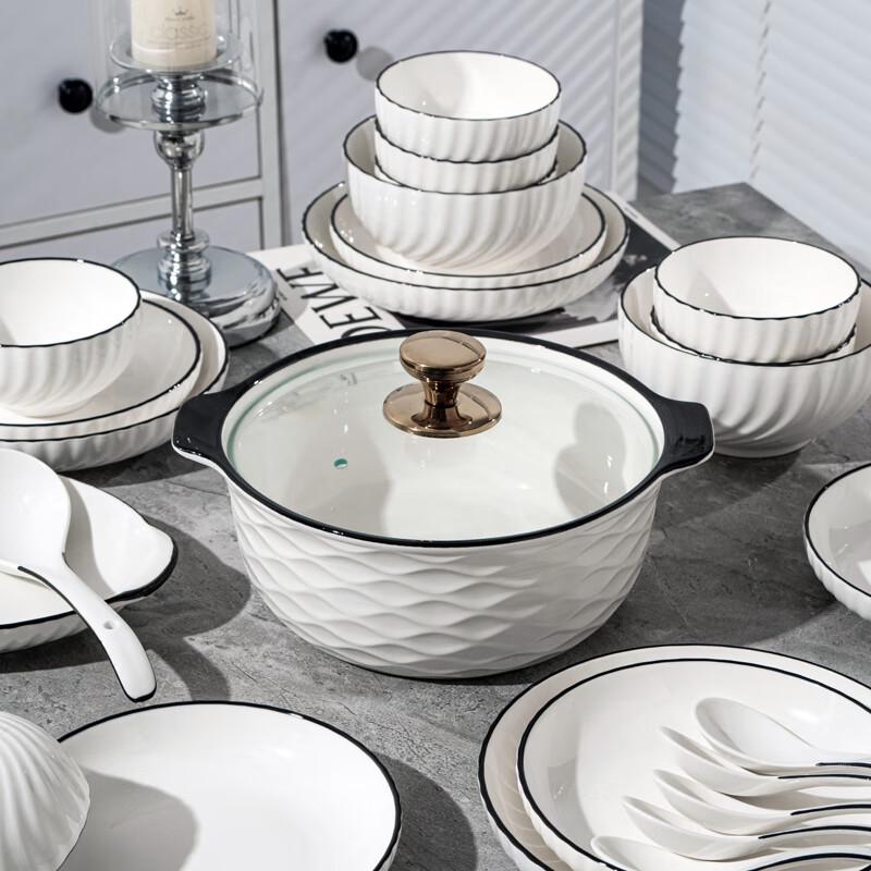 KANGQIN Underglaze Ceramic Dinnerware Set
