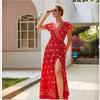 Boho potisk sexy plážové ležérní dovolenkové párty šaty potisk šaty