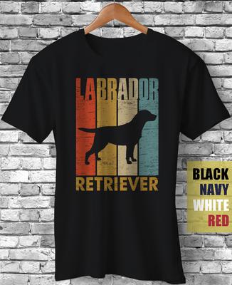 Labrador Retriever Animal Dog Lovers Puppy Funny Gift T-Shirt Vintage Pet Tee Unisex T-Shirt