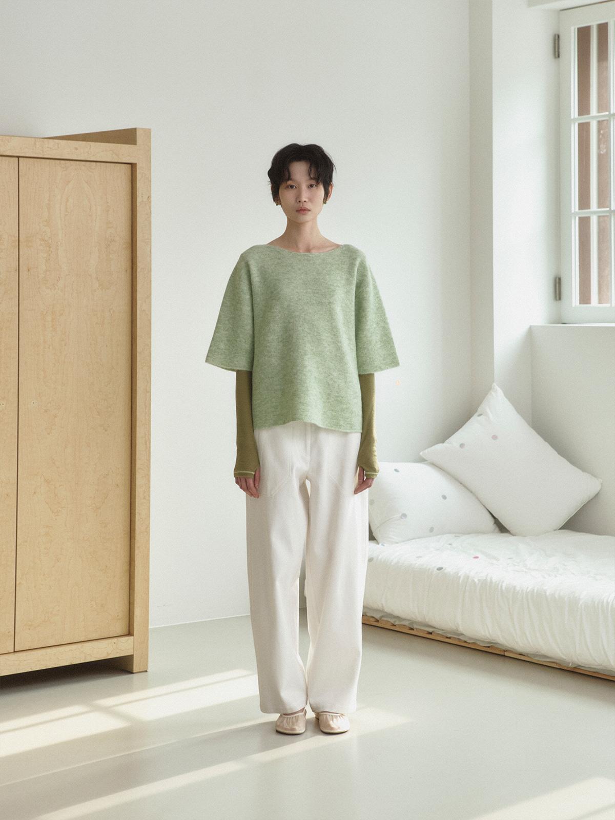 Reply Italian Alpaca Knit Top_Green Green/Free