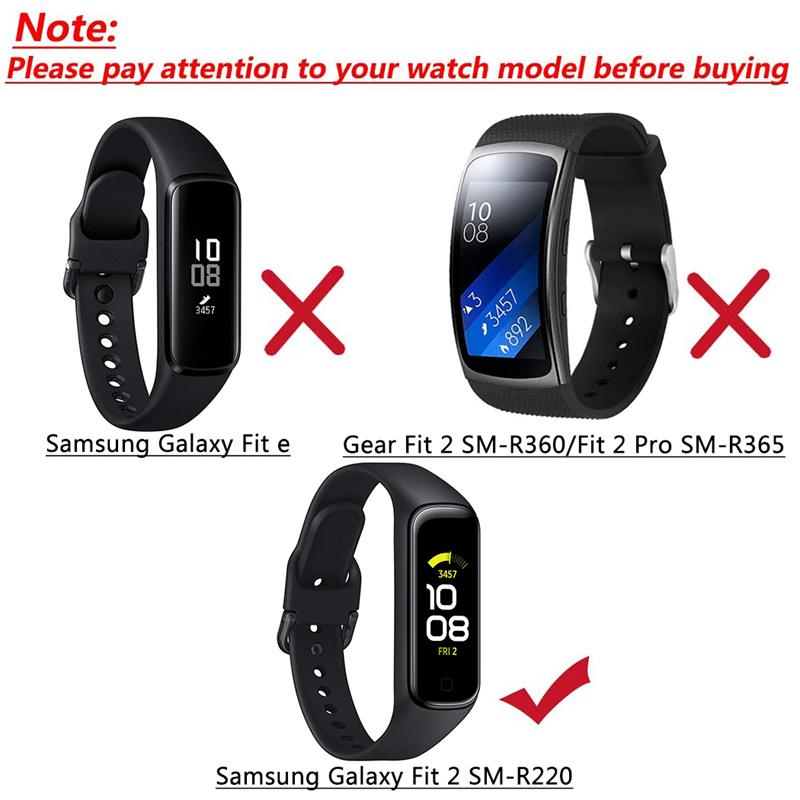 Silicone Strap For Samsung Galaxy Fit 2 SM-R220 Smart Watch Bracelet Replacement Sport Wristband For Galaxy Fit2 Accessories