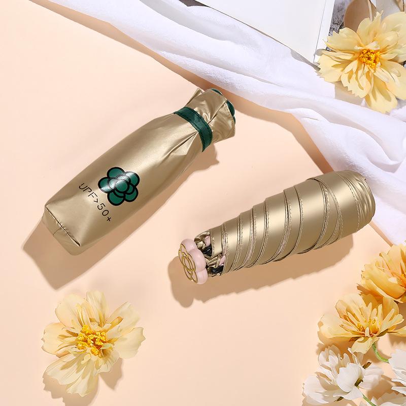 Pětinásobný deštník ultra lehký deštník z uhlíkových vláken černé lepidlo slunečník slunečník s UV ochranou slunečník