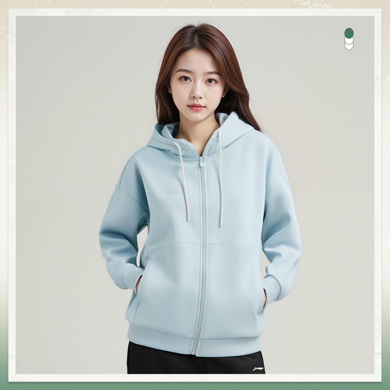 Li-Ning Maglione Girocollo Sportivo Versatile Moda Comodo Trendy Vitalità Semplice Felpa Felpa Donna AWDVJ00-3