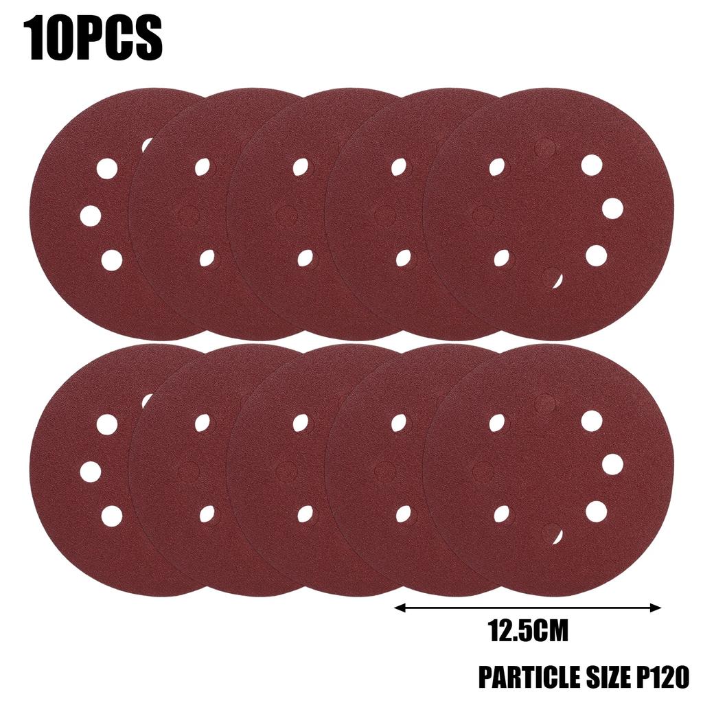 Sanding Paper Set 125mm 60-80-120-400-600 Grid Metal Polished Woodworking Abrasive Tools for Automotive Paint Accessories
