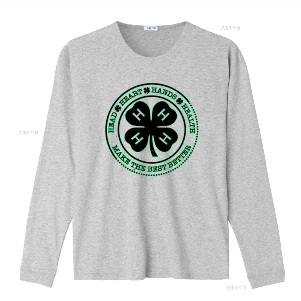 4 H Life T Shirt Mom Dad Lucky Goat St Patricks Day Cow 4H Uncle Handmade  Vintage Washed Stylish Casual Soft Designer Clothes