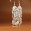 Retro Miao Silver Tassel Earrings: Ethnic Yunnan Long Dangle Women's Jewelry