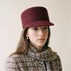 Retro Fedora Hat British Style Wool Topper Hat Vintage Woolen Felt Hat  Wedding Party