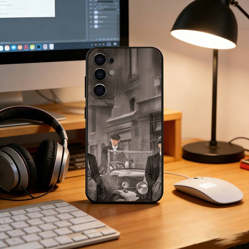 Tommy Shelby Phone Case Black Silicone Soft For Samsung S25,S24,S21,S22,S23,S30,Ultra,S20,Plus,Fe,Lite