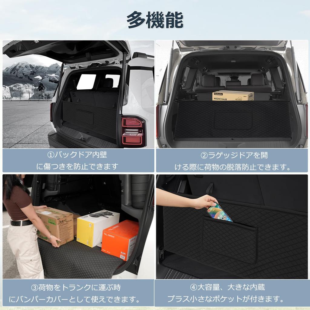 Mixsuper Trunk Storage Pocket for Toyota Land Cruiser 250 Luggage Car Storage PU Fiber Large Genuine Design Series, Compartment, Bag, Leather,