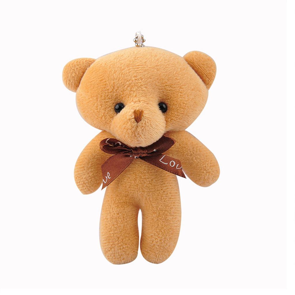 5.1inch Bear Plush Doll Soft Stuffed Animal Plushies Keychain Pendant Cute Bear Plush Toys For Gifts Keychain Backpack Decoration