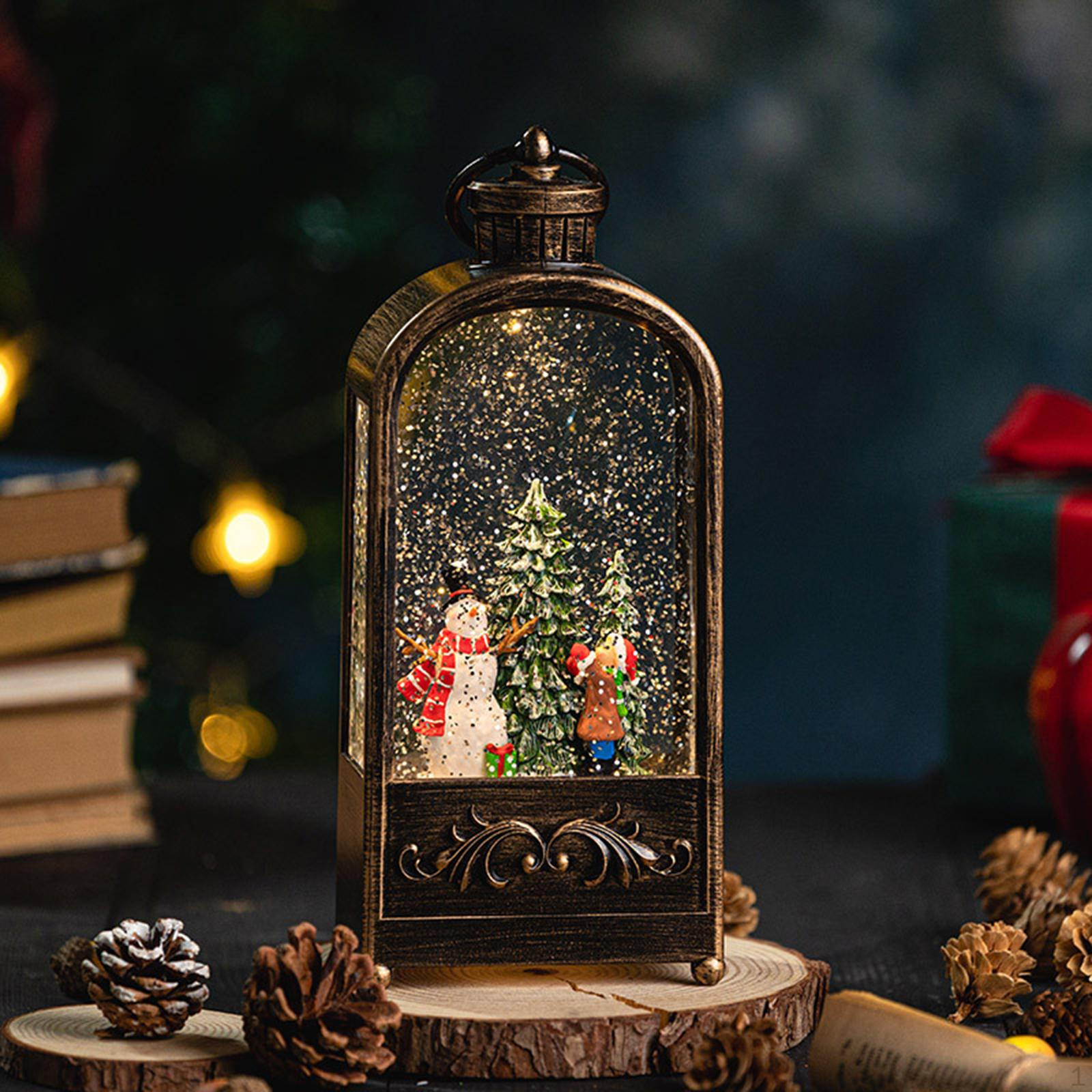 

Рождественская музыкальная шкатулка с подсветкой в ​​виде снежного шара, домашний декор, блестящий USB-питание