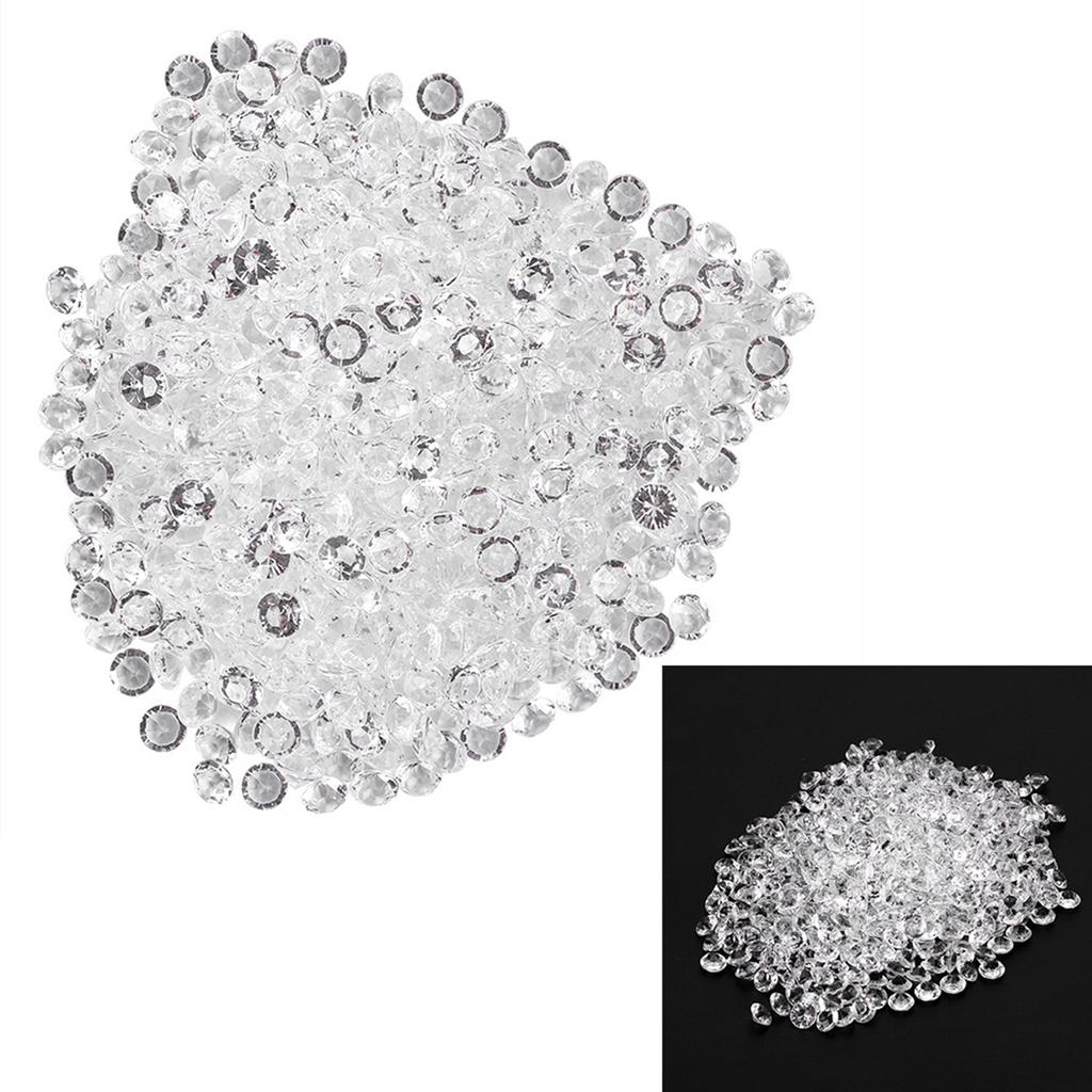 Transparent Acrylic Beads Wedding Party DIY Ornament Beautiful Accessories Decor(8mm 1000Pcs)
