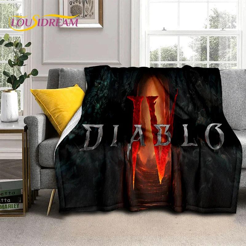 Diablo 3D Retro Game Gamer Soft Flannel Blanket for Beds Bedroom Sofa Picnic,Throw Blanket for Cover Outdoor Leisure Nap Gift