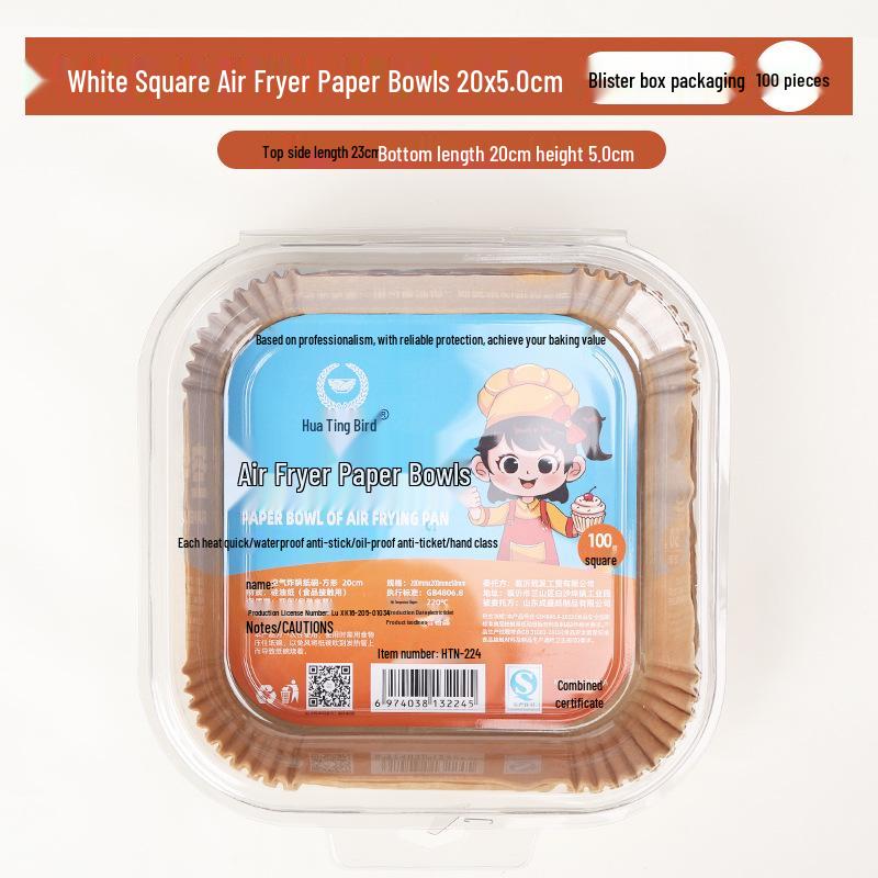 Ölbeständige Heißluftfritteusen- und Ofen-Papierbecher - Lebensmittelqualität, Runde Silikon-Backmatten