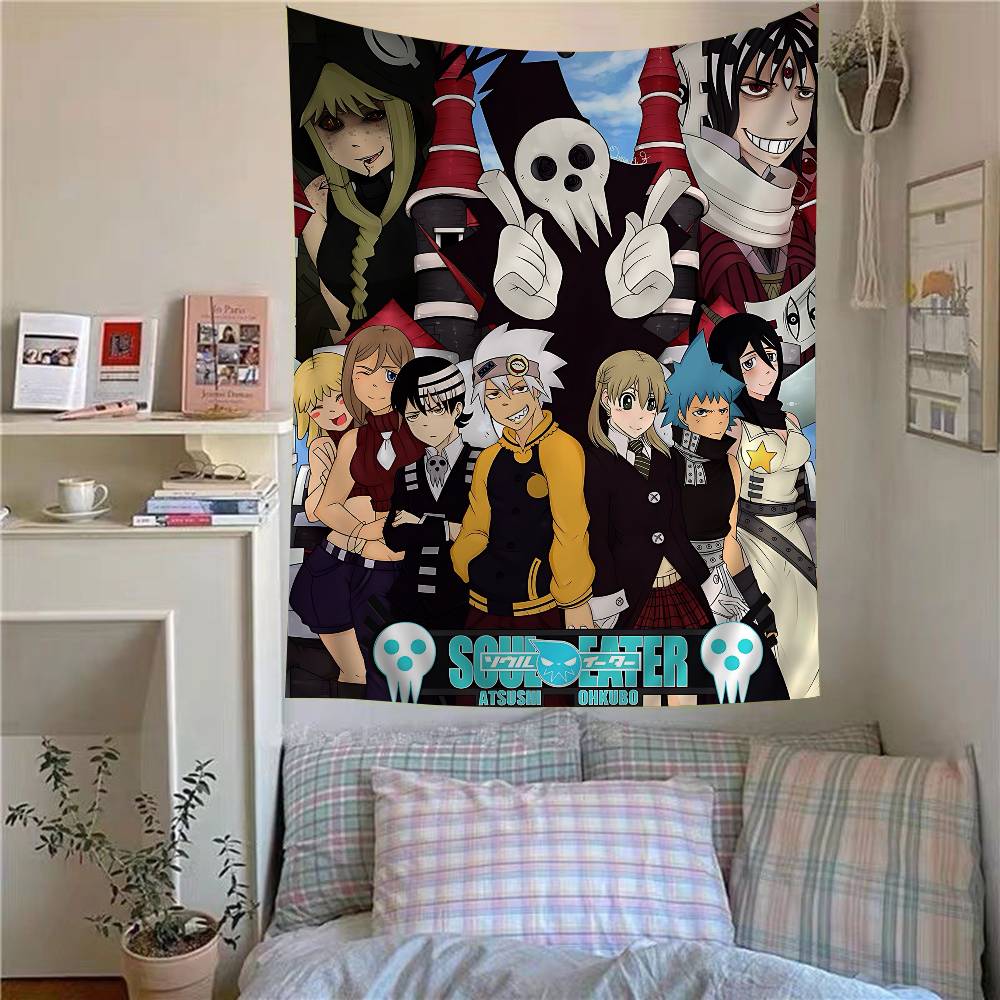 Classic Anime Soul Eater Colorful Tapestry Wall Hanging Bohemian Wall Tapestries Mandala Wall Hanging Sheets