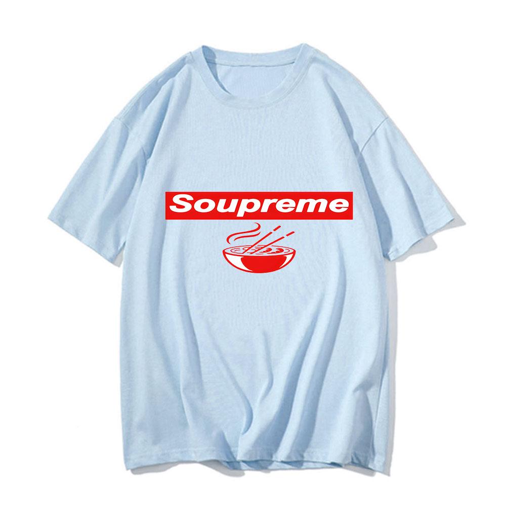 Soupreme Eat Ramen Women Men Figure Silhouette Unisex Cartoon T-shirts 100% Cotton T Shirts Manga/Comic Appliques Anime Clothes