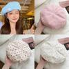 Summer Sweet Cute Checkered Beret Hat For Women Unisex Lightweight Breathable Style