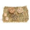 Rabbit Grass Mat Relieve Boredom Healthy Detachable Durable Hamsters Chew Toys Set for Home