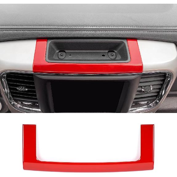 

RT-TCZ Center Console Storage Box Trim Cover Interior Accessories for Dodge Ram 2010-2017 (Carbon Fiber Grain) красный