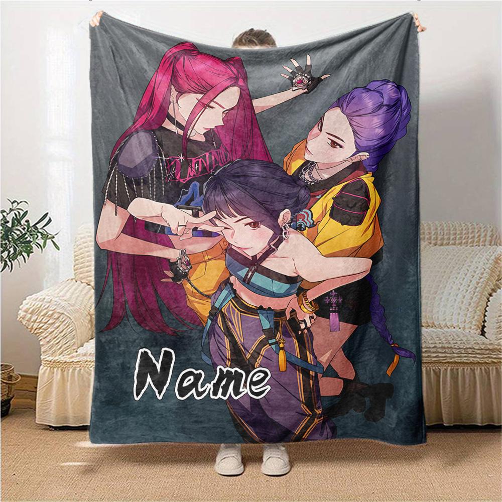 Custom Name Name Fantasy Trio Party Blanket For Couch Bed Plush Cozy Fuzzy Blanket Super Soft Warm Blankets For Fall And Winter 0916207