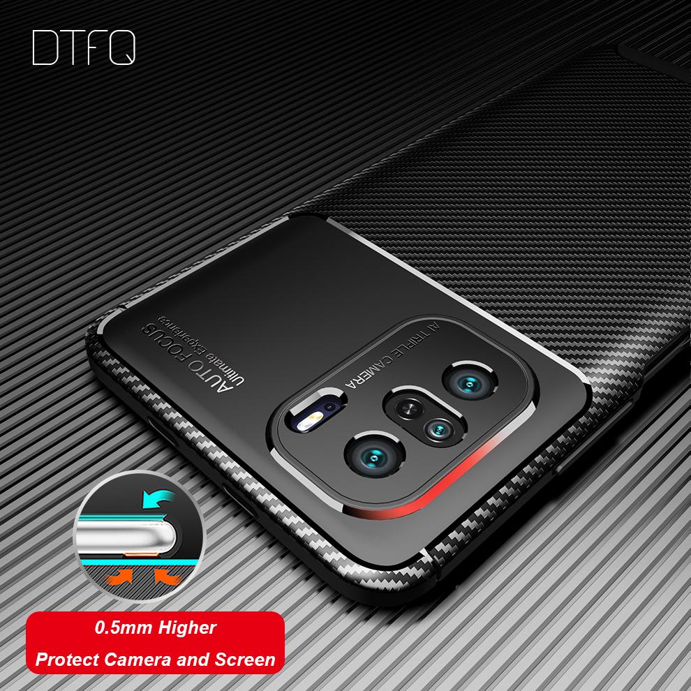 For POCO F3 Case Soft Carbon Fiber Case for Xiaomi POCO X3 NFC Funda Silicone Case for POCO X3 Pro Shockproof Case for POCO F3