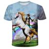 Animal Cat 3D Digital Printed Short Sleeved Casual Loose T-shirt for Men Women Shirt