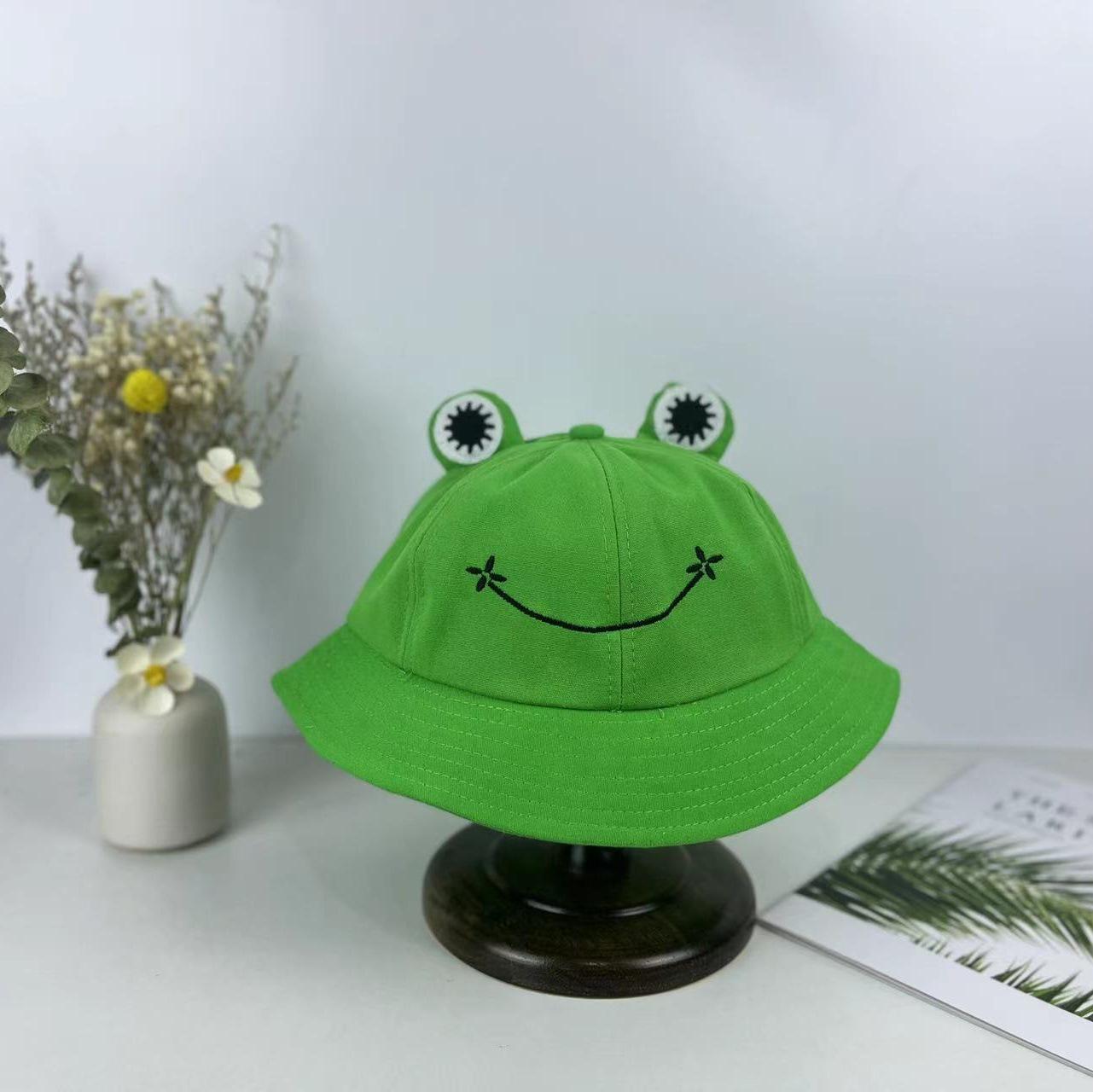 

Женская милая шляпа от солнца с лягушкой - Модная панама на весну/лето One Size зелёный