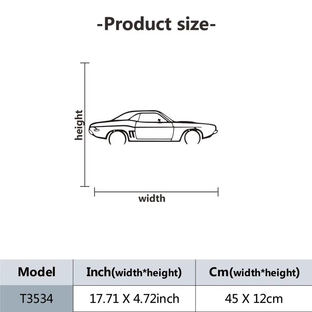 1 Stück Metallschild Dekor Challenger Inspiration Sportwagen Metall Wandkunst Anhänger, Garten Hängebild, Metallhandwerk, Weihnachtsgeschenke