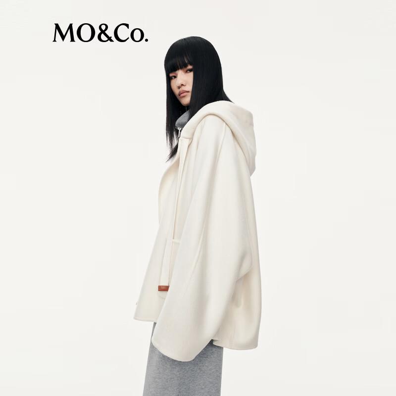 MO&Co. Merino Wool Hooded Double-Faced Coat
