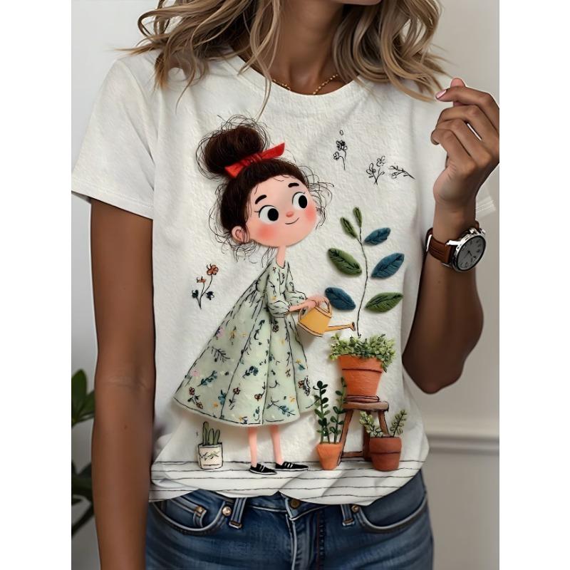 

Women s Van Gogh Inspired Starry Night Landscape Printed Short sleeved T-shirt 6XL