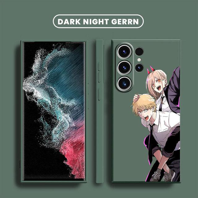 Kettensäge Mann Anime Mode Fall für Samsung Galaxy S10e S8 S9 Plus S10 S22 S23 Ultra S20 Fe S21 5g Weiche Quadratische Flüssigkeit Abdeckung