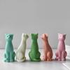 3D sitzende Katzen Kerzenform Flexible Silikonform für Heimdekorationen Praktische Aromatherapie Form Schmuckzubehör