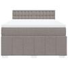 Vidaxl Kontinentalbett Mit Matratze, Taupe, Stoff, 140X200 Cm