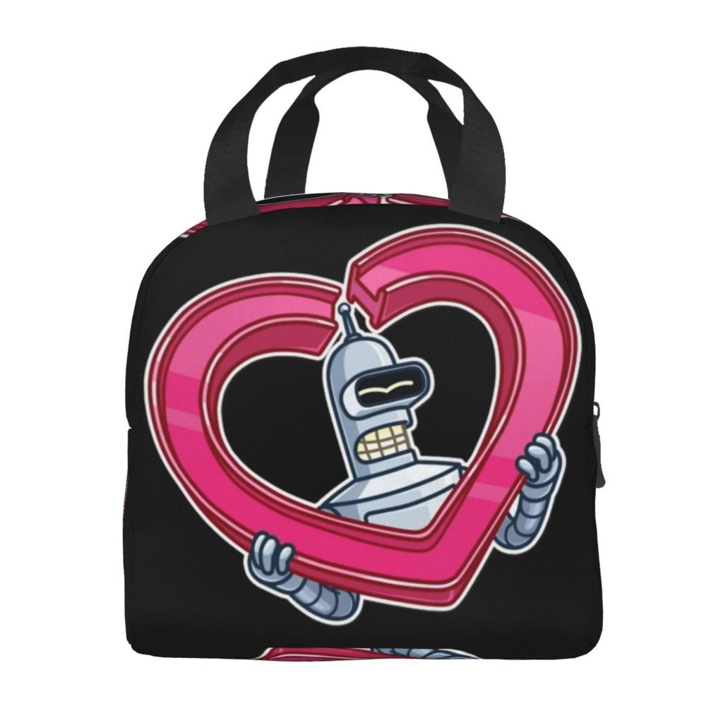 Futuramas Cartoon Comic Product Insulated Lunch Bag For School Food Storage Bag Leakproof Cooler Thermal Lunch Boxes