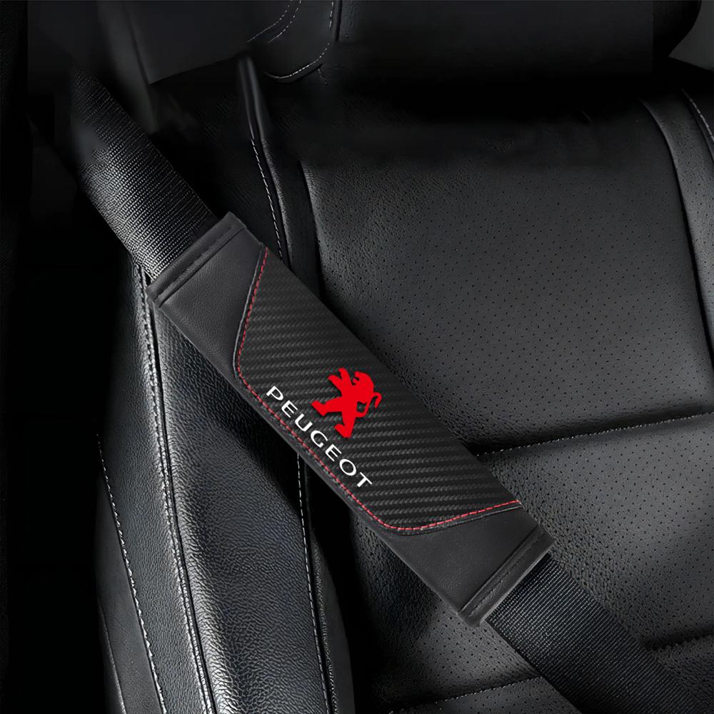 2pcs Car Seat Belt Cover Safety Belt Shoulder Protector Pad For Peugeot 207 3008 206 208 308 307 408 2008 107 Accessories key DC06