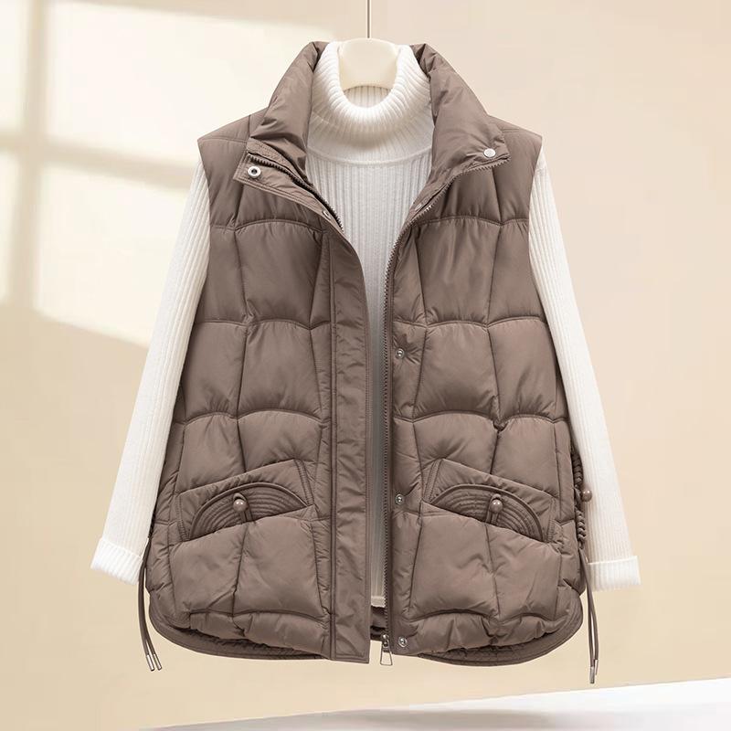 Cotton vest women's stand-up collar women's clothing autumn and winter new loose outer wear cotton clothing vest jacket cotton vest tide